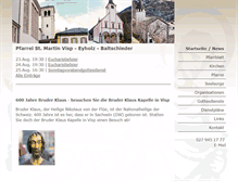 Tablet Screenshot of pfarreivisp.ch